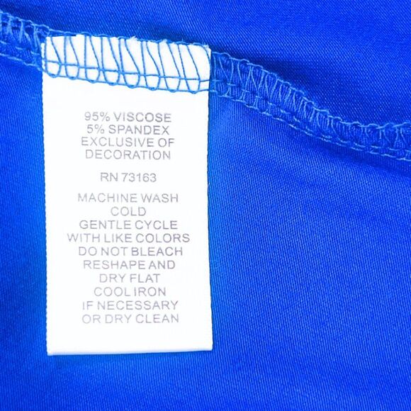 Cable & Gauge | Bright Winter Cobalt |Women's Sleeveless Embroidered Top Size M. - Picture 6 of 9